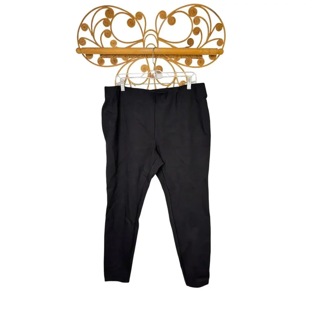 J.Jill Wearever Collection women's slim leg ankle pants Black L